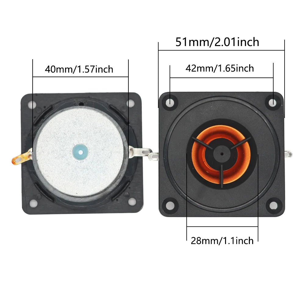2Pcs/lot 2 Inch 52MM Tweeter 4 Ohm 15W Treble Speaker DIY Bluetooth Home Sound Theater Loudspeaker Modified Car Speakers