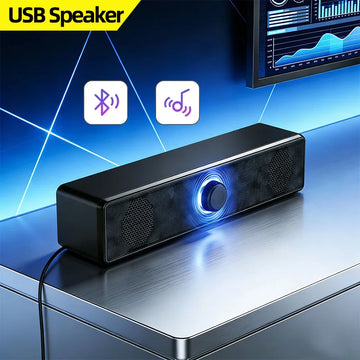 PC Soundbar Wired and Wireless Bluetooth Speaker USB Powered Soundbar for TV Pc Laptop Gaming Home Theater Surround Audio System