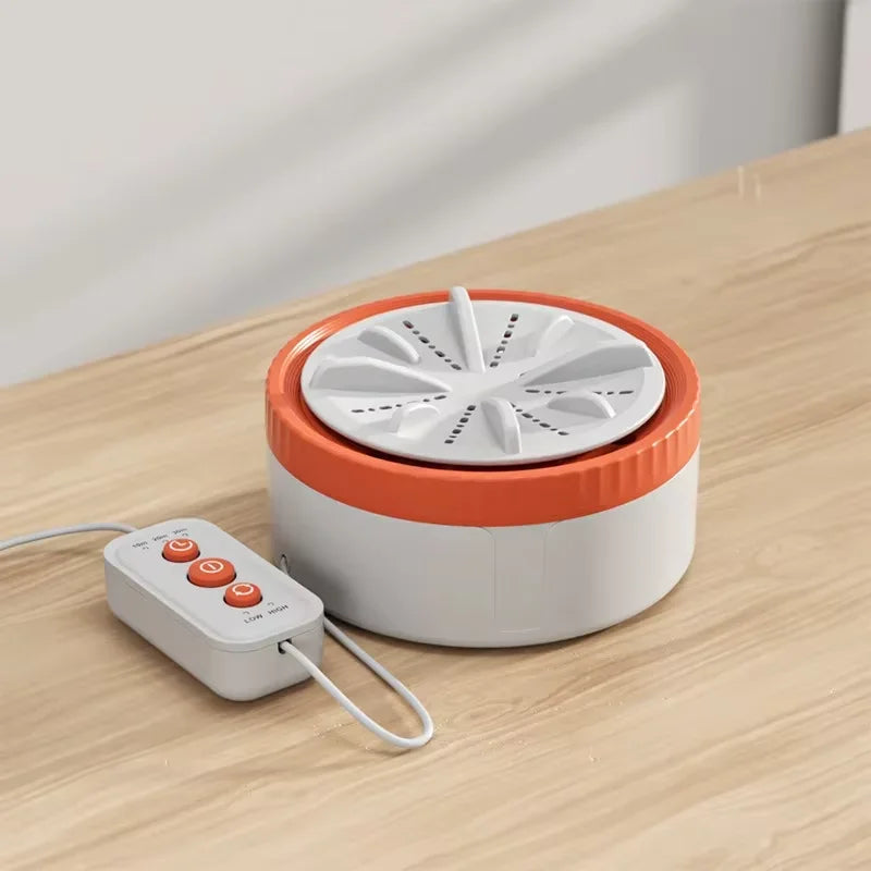 HOMEFISH Mini Washing Machine 3 Gear Timing Rotating Turbine for Underwear Socks Baby's Clothes - Compact Laundry for Travel