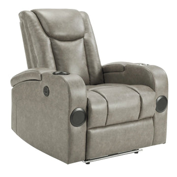 Recliner Sofa with Power Recline, Adjustable Split Back, USB Charging, Bluetooth Speakers & LED LightingRecliner Sofa with Power