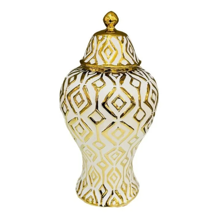 Ceramic decorative vaseTabletop American decor jar storage universal jar ceramic ornament Living room home  decor flower vase
