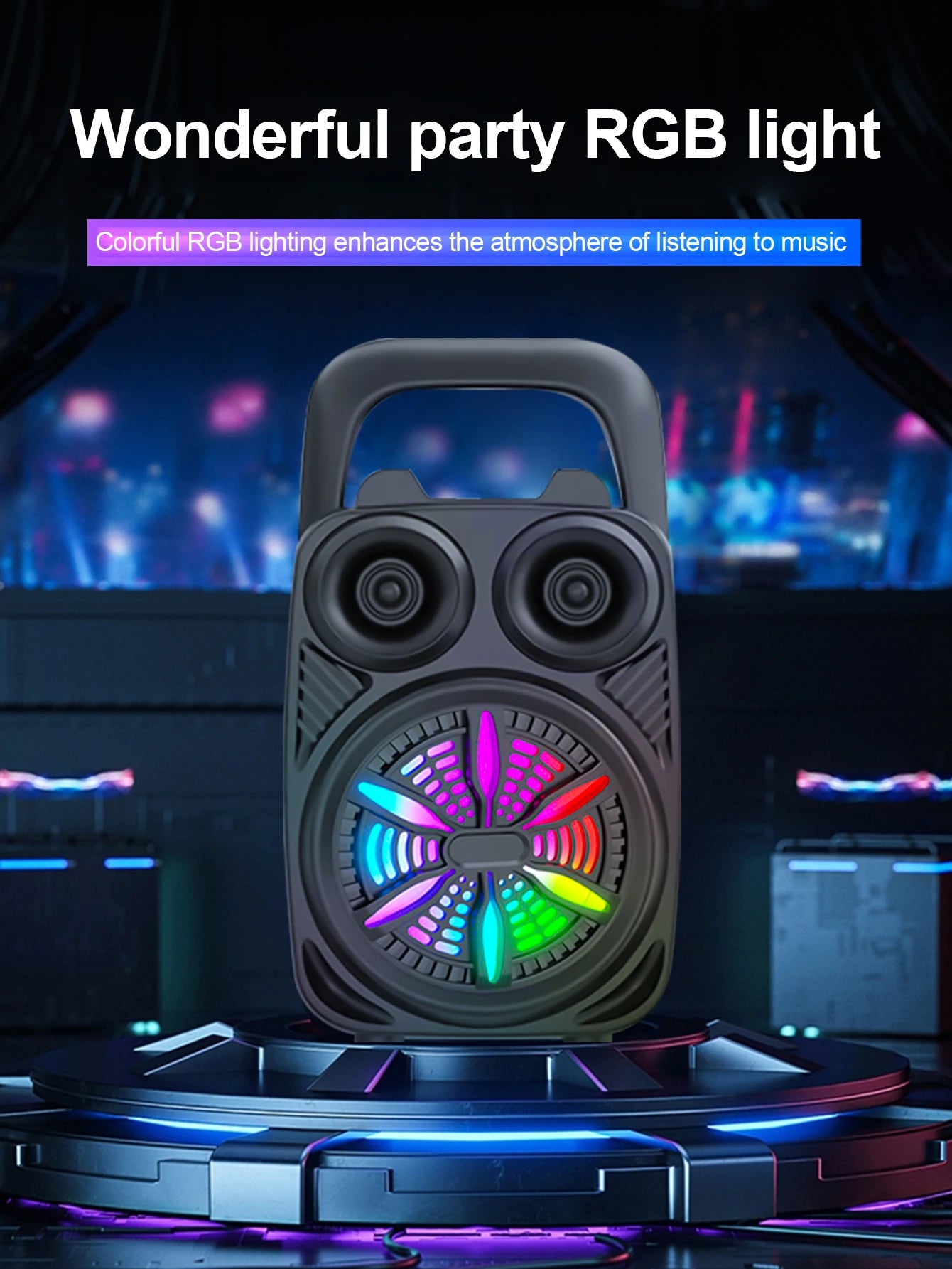 500mAh Bluetooth Speaker Sound box High Power Bluetooth Speakers TF/FM/USB/TWS/BT Handheld Sound Subwoofers For Dancing
