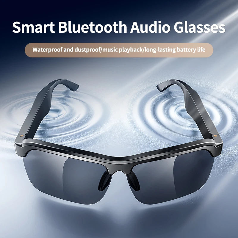 AI HD Smart Glasses Bluetooth Music Glasses Voice Assistant Calling Control Music UV Polarized Multifunctional Sunglasses