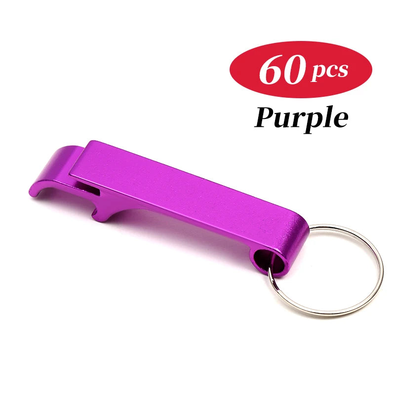10-100PCS Custom Keychain Personalized Bottle Opener Customized Key Ring Mini Beer Can Kitchen Bar Tools Accessories Gift