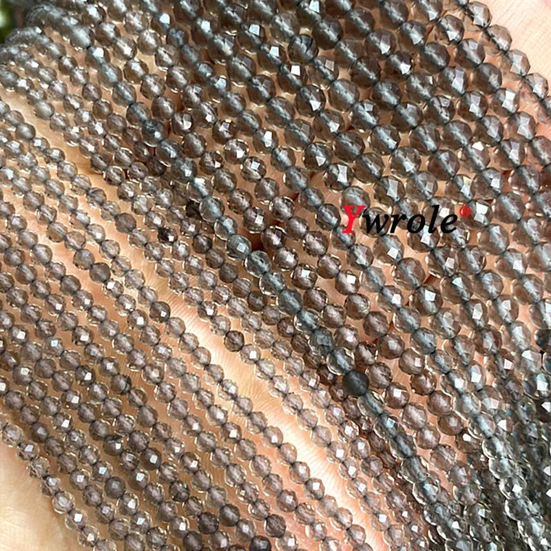 Natural Red Garnet Stone Beads 2 3 4mm Faceted Loose Round Gemstone For Jewelry Making DIY Bracelet Earrings Accessories 15''