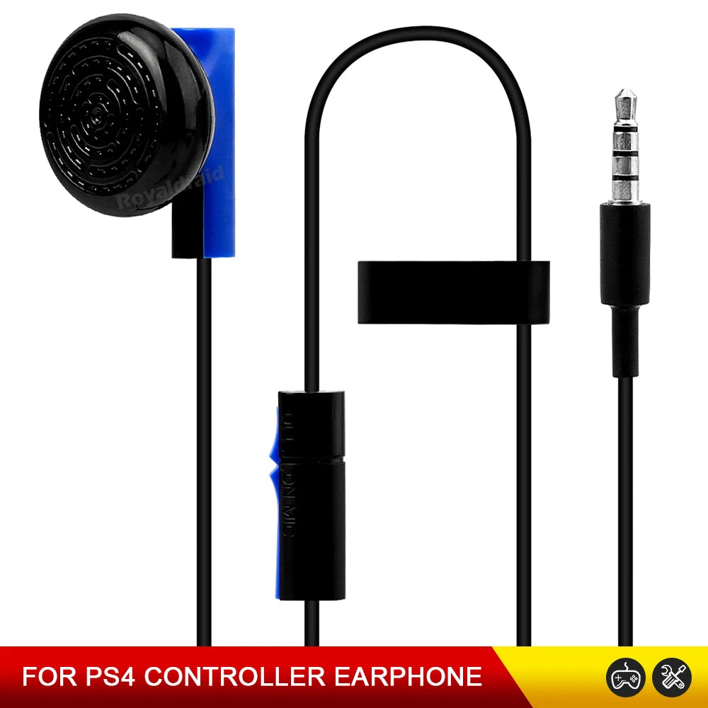 1PCS Game Headset With Microphone Mono Chat Earbud Headset for PS4 Controller Earphone Gaming Headphone Black Blue