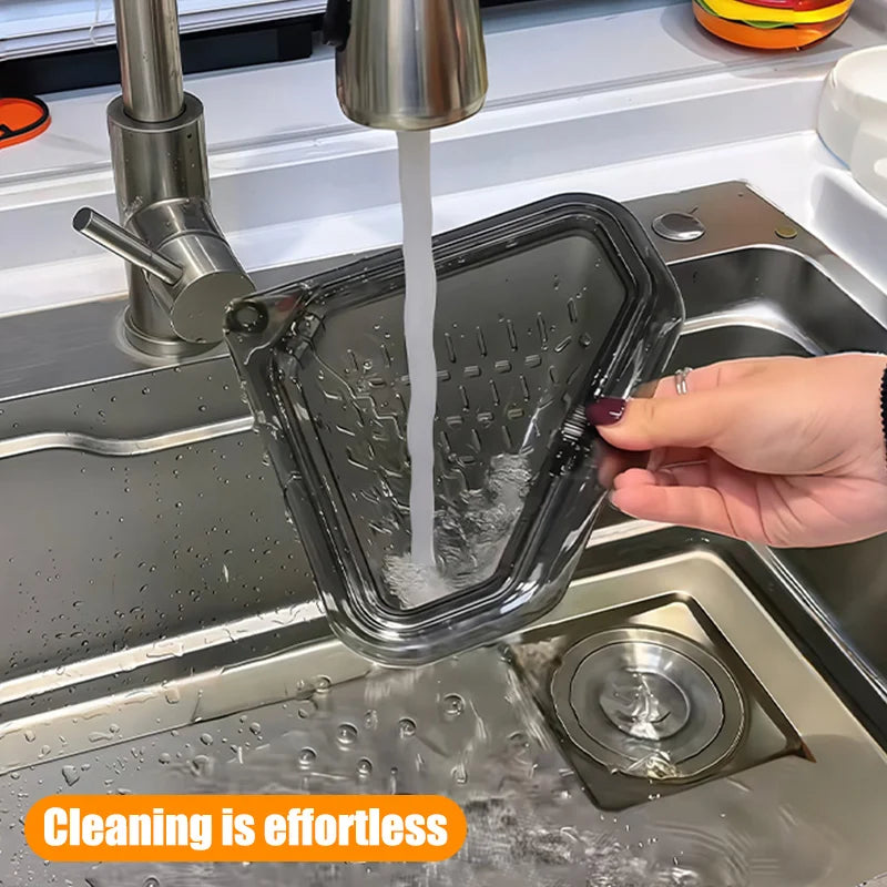 Magnetic Anti-leak Kitchen Sink Filter Multifunctional Triangular Hanging Durable Food Waste Collector Drain Rack Kitchenware