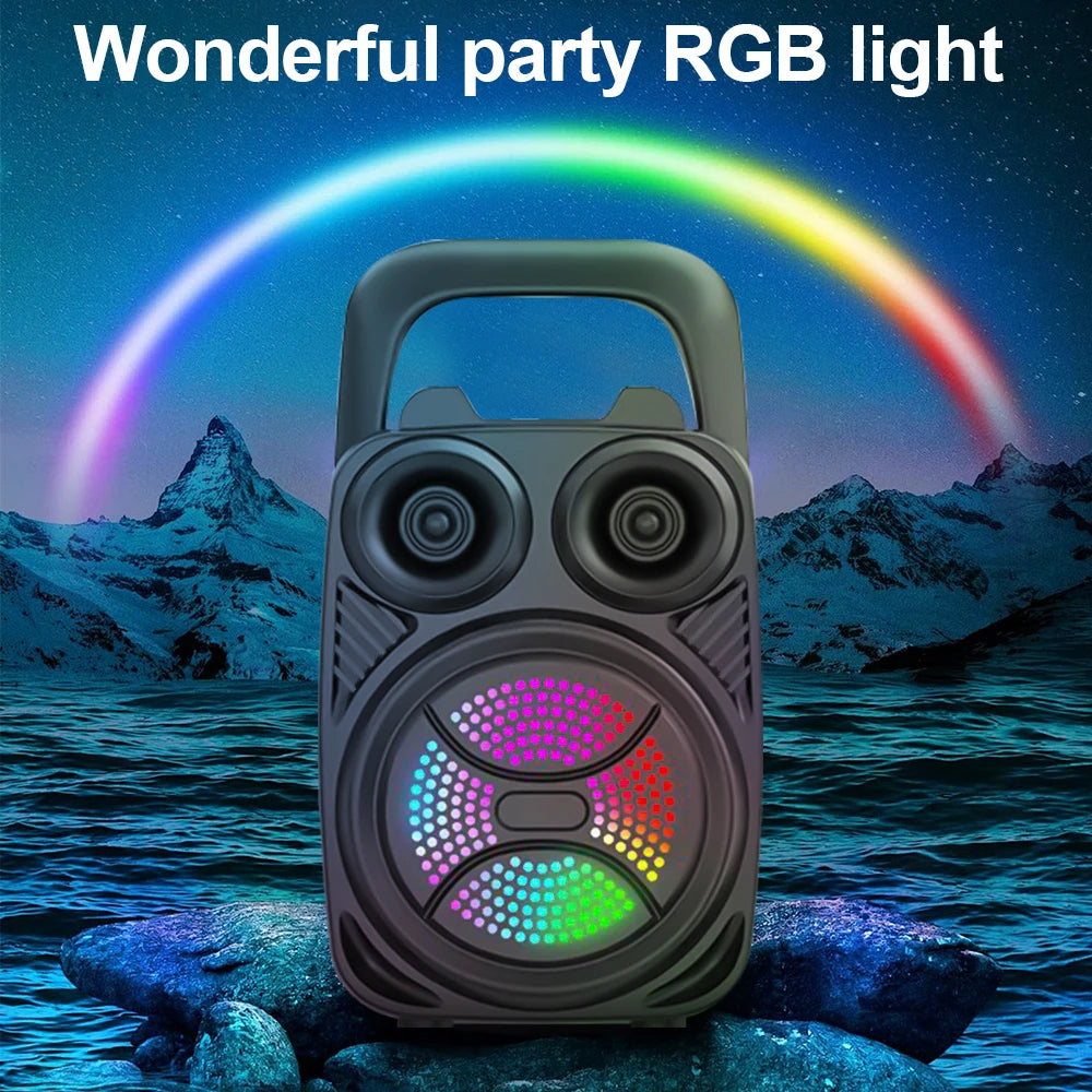 500mAh Bluetooth Speaker Sound box High Power Bluetooth Speakers TF/FM/USB/TWS/BT Handheld Sound Subwoofers For Dancing