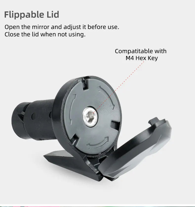 DOMEN Bicycle RearView HD Convex 360° Rotate Mirrors Handlebar End Mirror  MTB Road Bike Handlebar Mirrors Bike Accessories