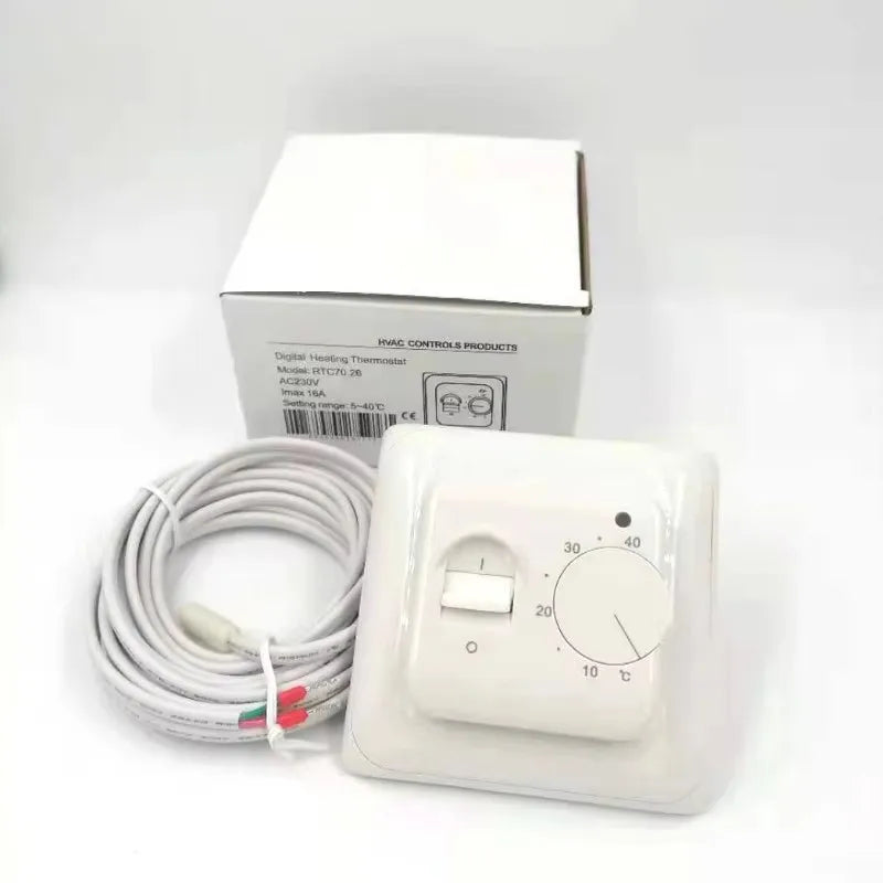Electric Floor Heating Room Thermostat Temperature Controller Warm Regulator 220V 230V 16A NTC Sensor Programmable Universal