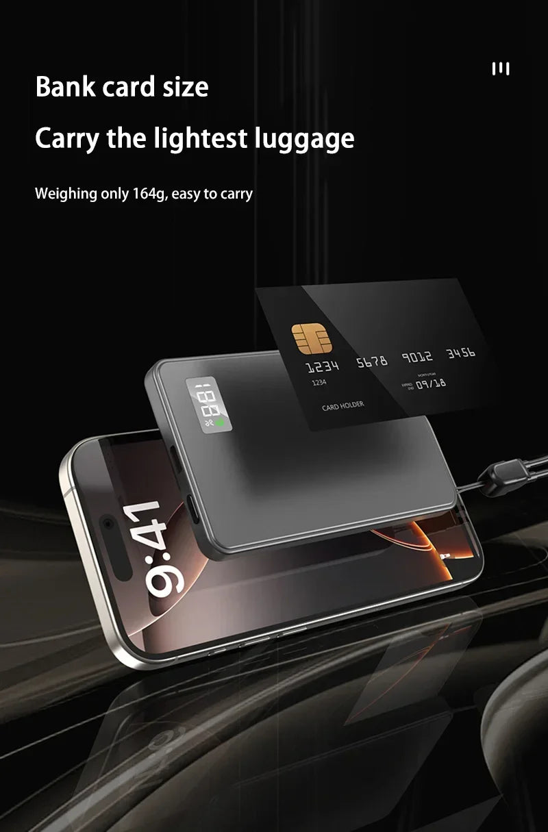 500000mAh Magnetic Power Bank  Fast Charging  Portable Wireless PD22.5W Fast Charging External Battery for Magsafe for iPhone