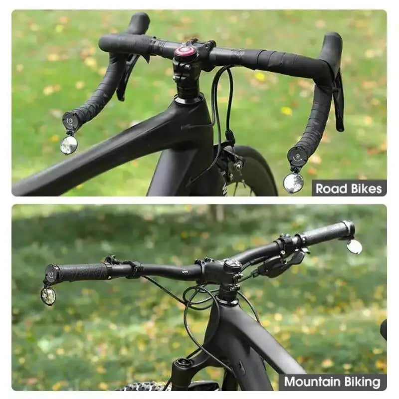 Bicycle Rearview Mirror Bike Handlebar End Mirror HD Mirrors 360° Rotate Convex MTB Road Bike Handlebar Mirrors Bike Accessories
