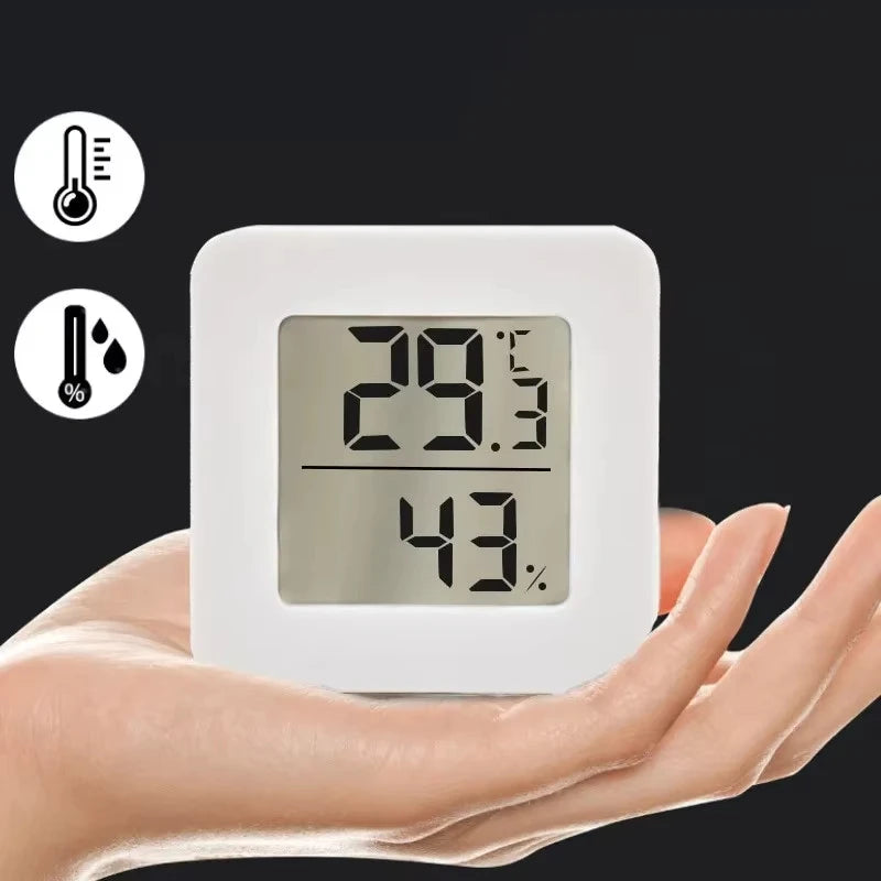 3.2inch Large LCD Digital Thermohygrometer Ultra-thin Simple Smart Home Electronic Digital Thermometer Hygrometer Wall Clock