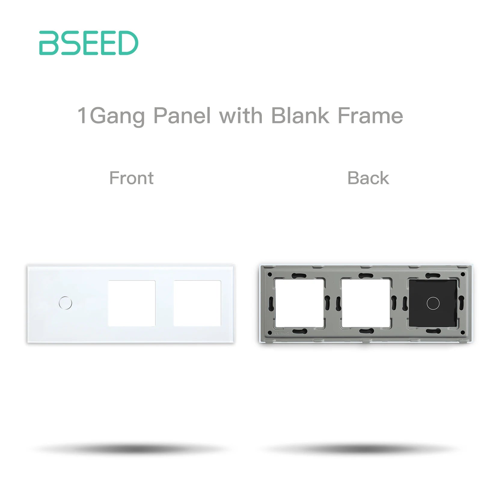 BSEED 1/2/3Gang Smart Zigbee Switches Function Part Touch Glass Front Panel EU Wall Socket Smart Plug DIY Parts Free Combination
