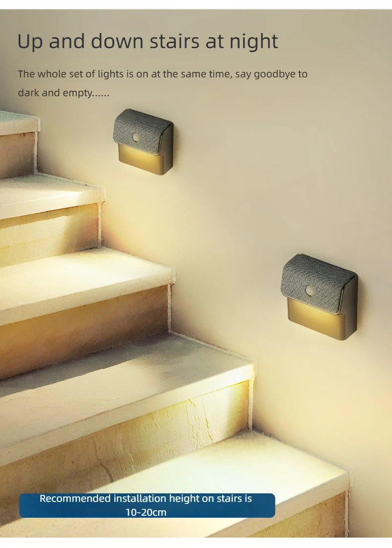 Smart Motion Sensor Wall Light - 2200Mah Usb-C Fast Charging, 3 Adjustable Brightness Levels, Multi-Device Connection, Suitable for Indoor/Outdoor Security Lighting