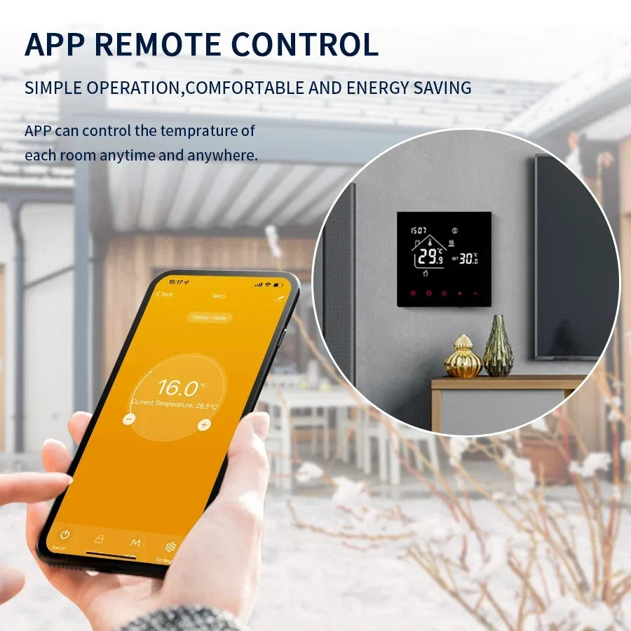 Smart Thermostat Tuya WiFi Floor Heating Electric/Water Gas Boiler Temperature Controller Smart Life Works With Alexa Alice