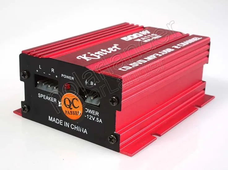 Car Amplifier 2 Channel Output MA150 500W HiFi Digital 12V Stereo Audio CD DVD MP3 USB Power Amplifier for Motorcycle &Car