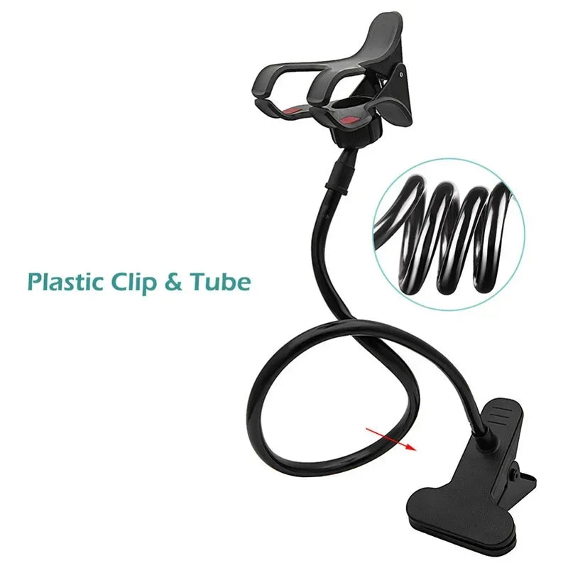 1pc Lazy Phone Holder, Flexible Gooseneck Stand with Clip for Bed Desk, Hands-Free Universal Stand for Watching Videos