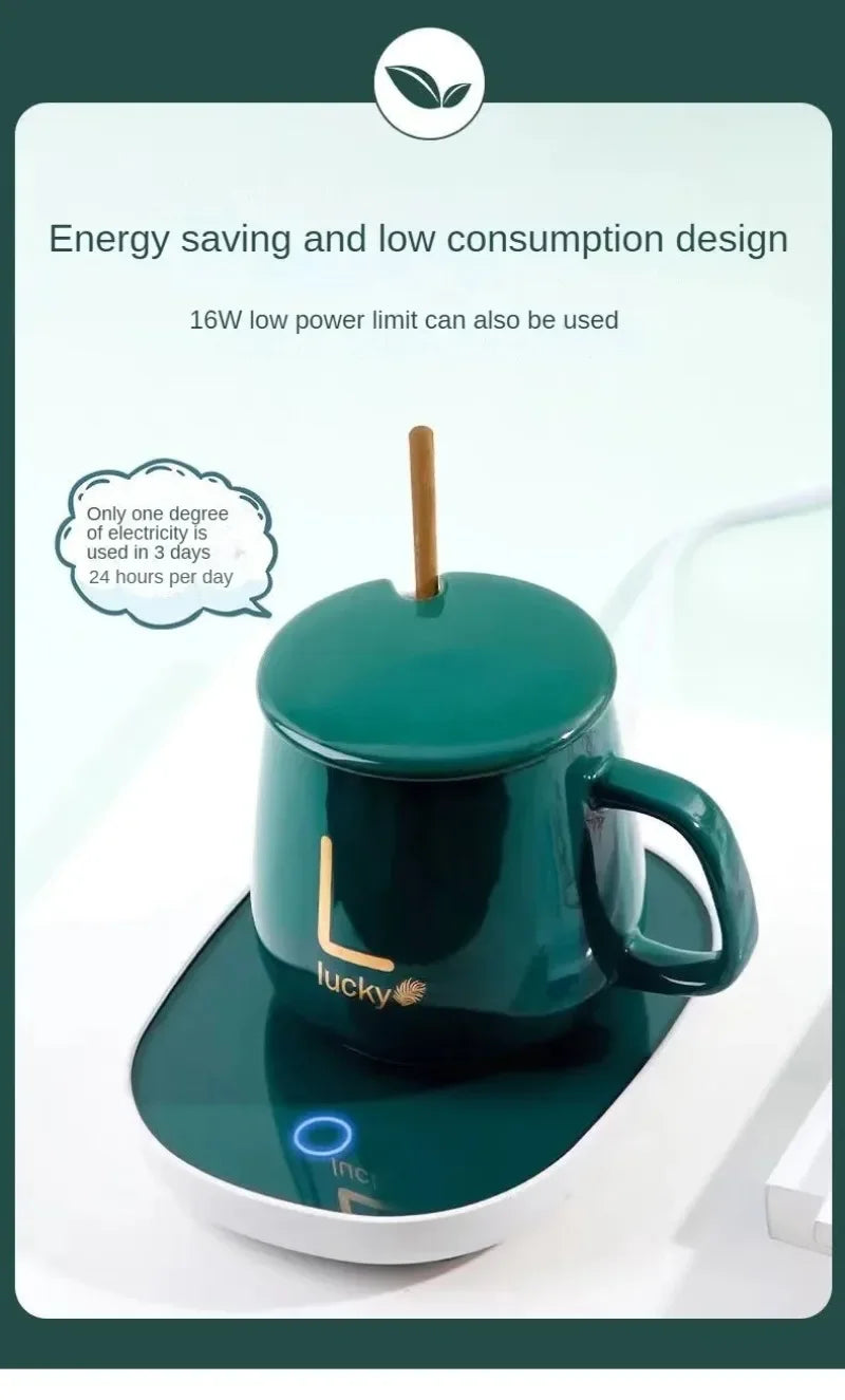 Electric Smart Thermostatic Coaster Suitable for Home and Office Suitable for Hot Coffee Tea Milk Water Portable and Waterproof