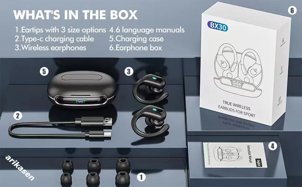 Bluetooth 5.3 Wireless Over-Ear Headphones – HiFi Stereo Sound
