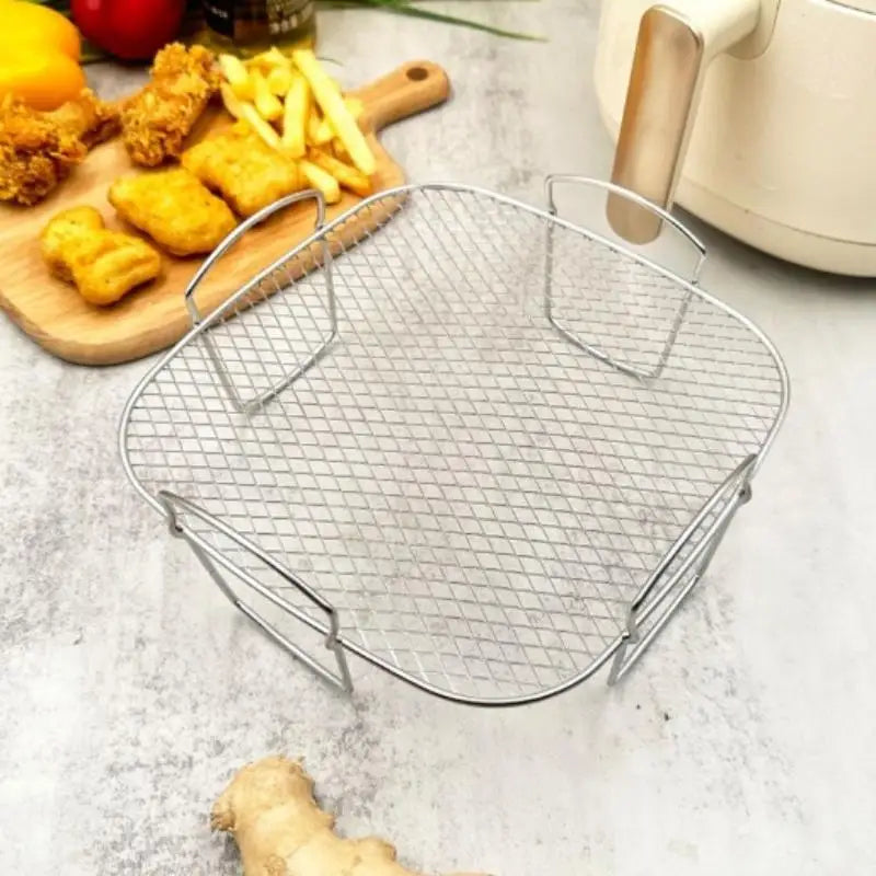 Air Fryer Grille Suitable For Air Fryers Oven Grill Stainless Steel Stackable Grill Kitchen Utensils Cook Multiple Foods