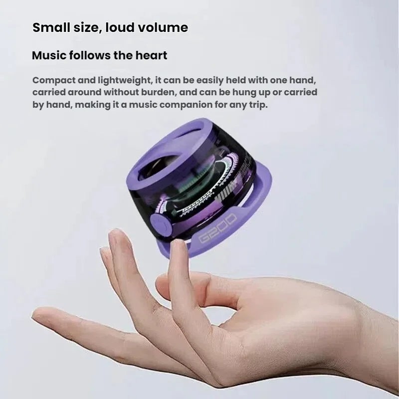 Portable Bluetooth Speaker HECATE G200 RGB Lighting Magnetic Speaker BT5.3 Mini Sound Box 7 Hours Playback Phone Holder