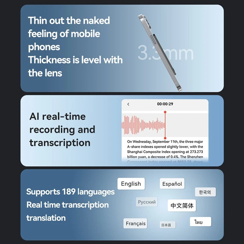 AI Voice Recorder with ChatGPT Smart Transcription Summarization and Translation Intelligent Audio Recorder for Lecture Meetings