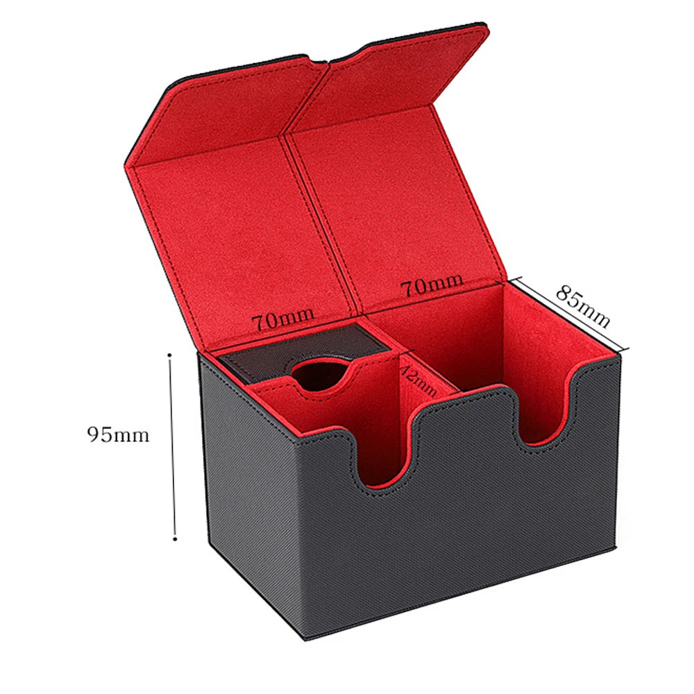 Card storage box card box big brand box solid color storage box top side installation toys games collection card for  Trading