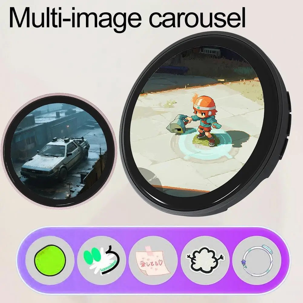 Dynamic Electronic Display Small Pendant Fashionable Badge Digital Show Sceen Smart Cyber Badge E-Badge Electronic Display Badge