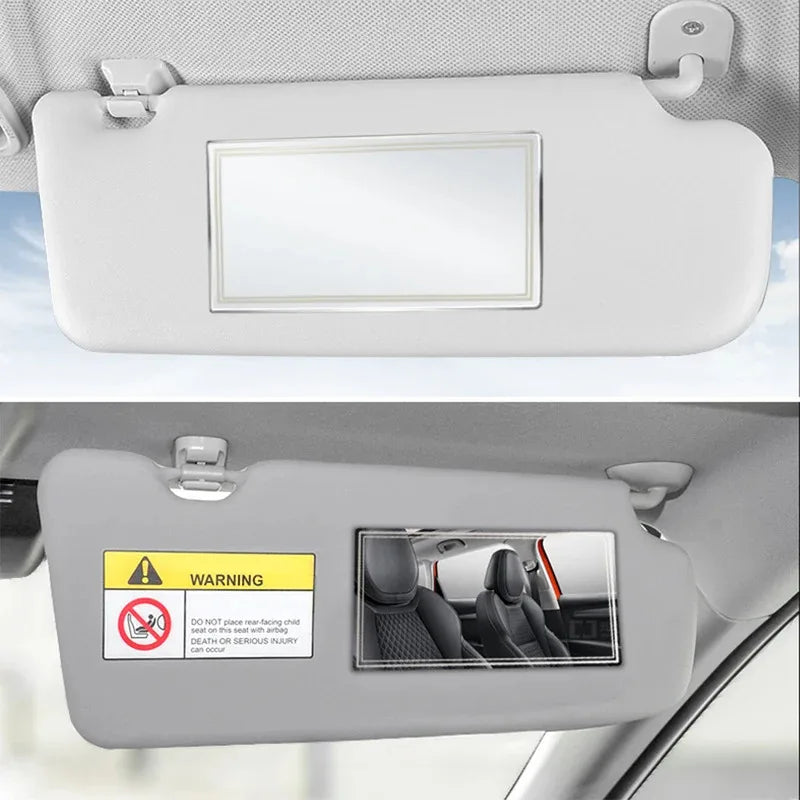 Car Makeup Mirror Stainless Steel Portable Auto Sun-Shading Visor HD Mirrors Car-styling Auto Interior Mirror