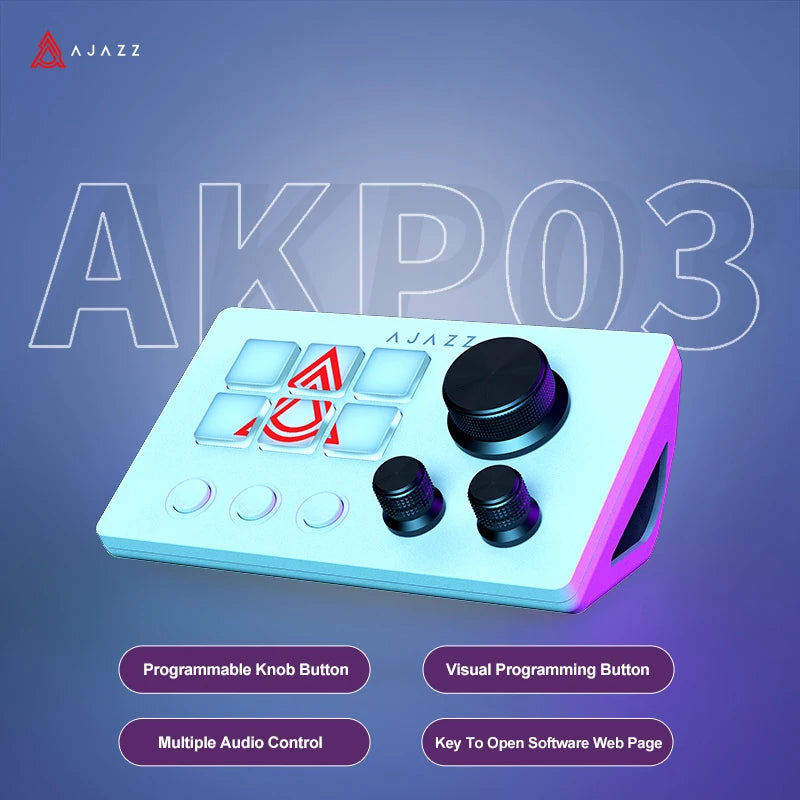 Desktop Model Helper Ajazz AKP03E Desktop Helper Desk Console Panel Controller Programmable ...