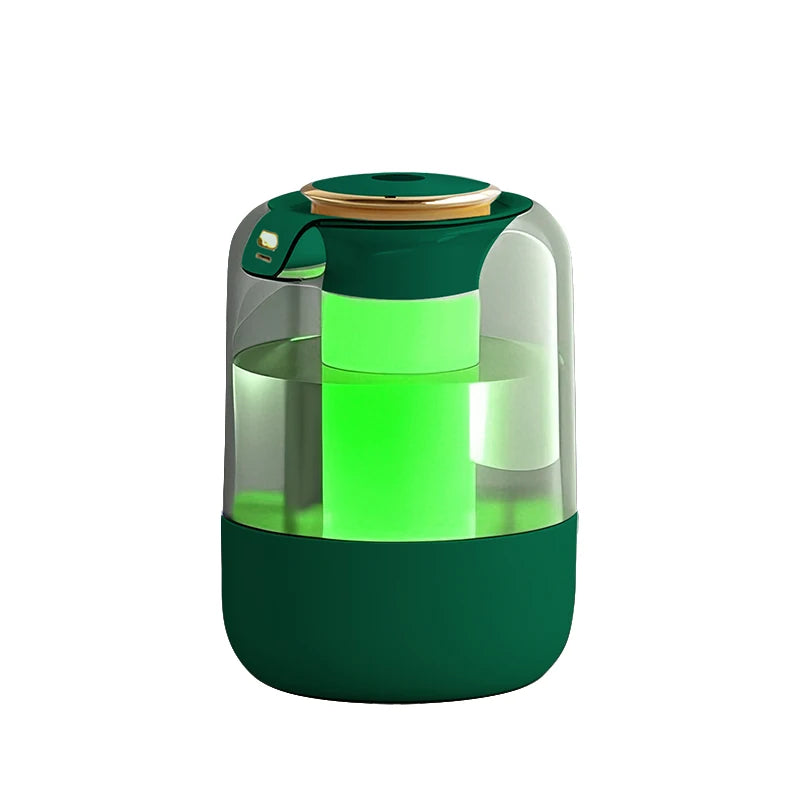 Double nozzle air humidifier desktop bedroom humidifier large spray aromatherapy machine atmosphere colorful lamp purifier