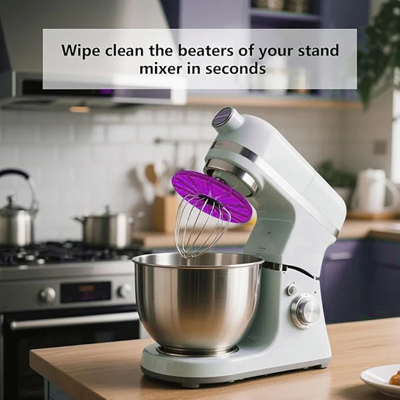 Blender Cream Scraper Accessory, Stand Mixer Heads Scraper, Attachments Wipers For 6-Wire Whisks Anti-Splatter Baffle