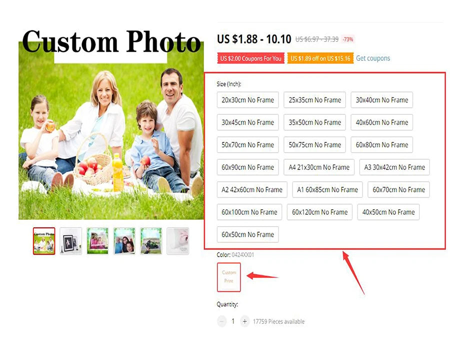 Wall Art with Your Photo Painting Decoration Picture for Living Room Personalized Gift Custom Poster Any Size Print