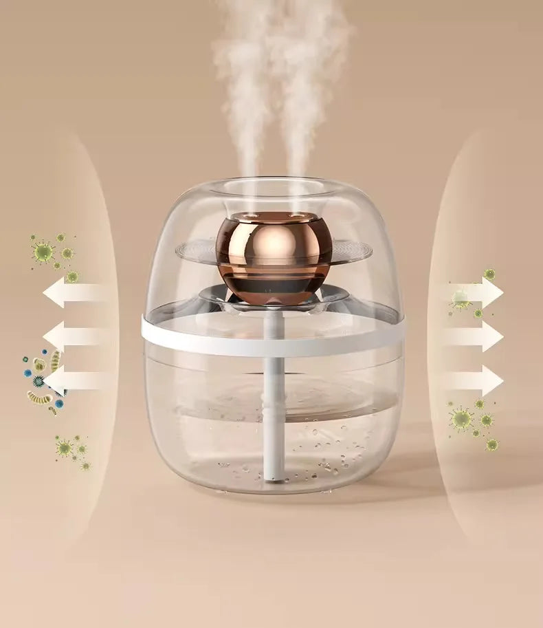 Humidifier Air Purifier Double Spray Humidifier with Night Light Quiet Humidifier Cool Mist Aromatherapy Heavy Fog Home Tool New