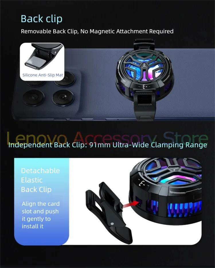 Legion Magnetic Cooler Cooling Back-clip For Lenovo Y700 Tablets Phones Heatsink 3 cooling mode Adjustment Digital Display