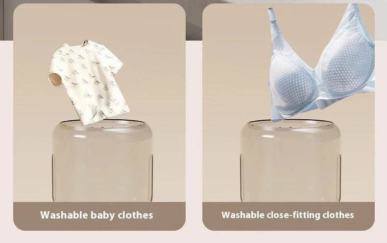 Mini turbo washing machine fully automatic small USB charging portable sock and underwear specific washing dehydrate machine