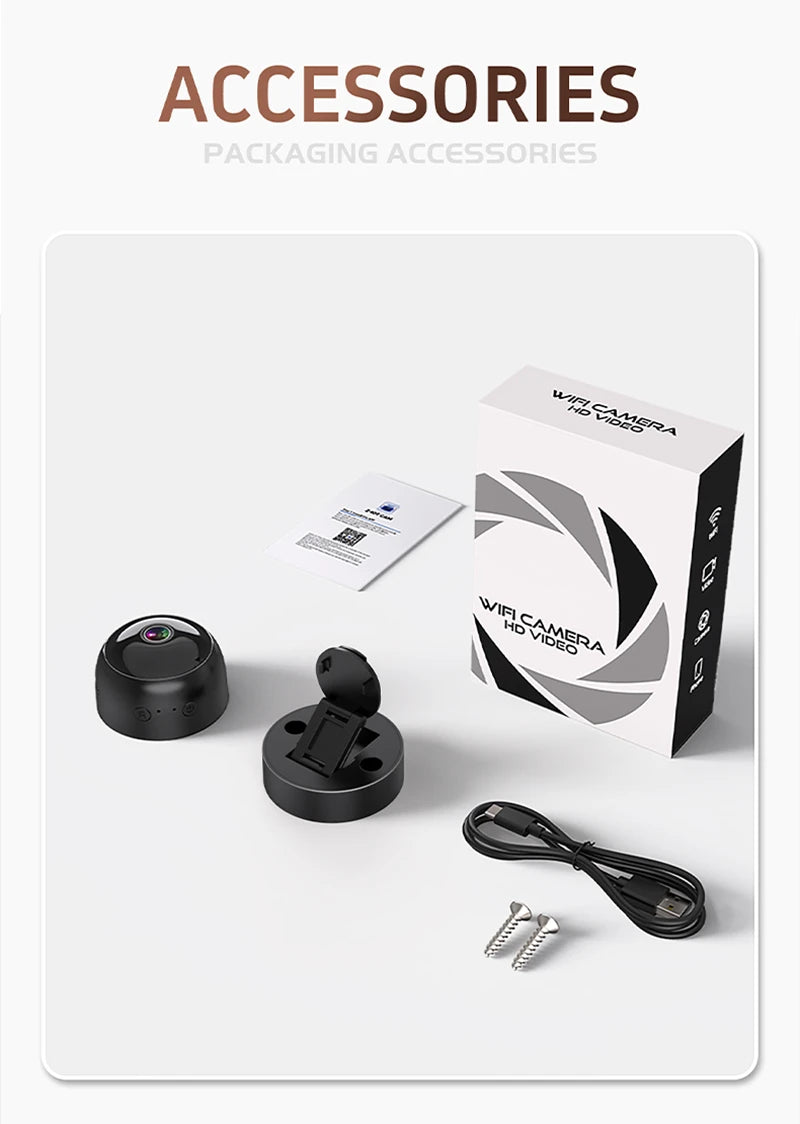 S2 Mini Camera WiFi Wireless Security 360° Protection Remote Monitor Camcorders Night Vision Video Smart Home HD Camera