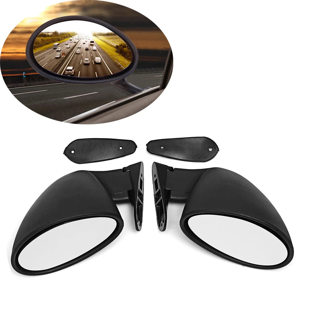 Pair California Style Racing Mirrors Universal Classic Rearview Mirror Custom Car Door Side Wing Mirrors For Cars Replacement