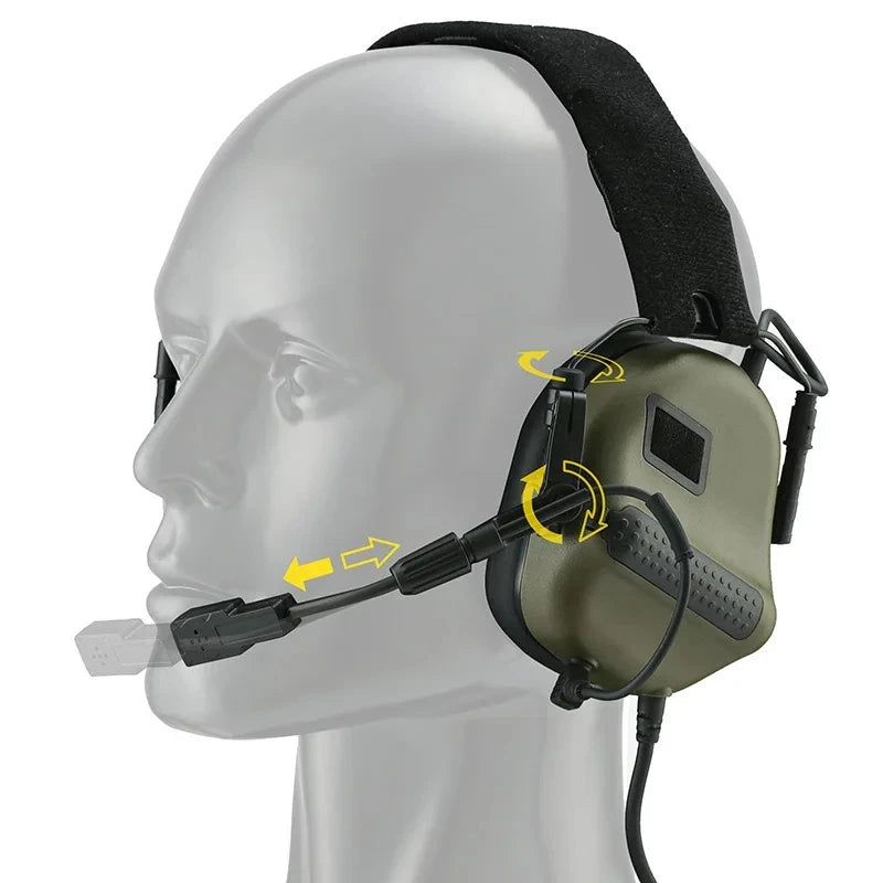ARM NEXT F10 Tactical Headset Hunting Shooting Noise Cancelling Headphones with Brackets Fit for Wendy M-LOK ARC Helmet