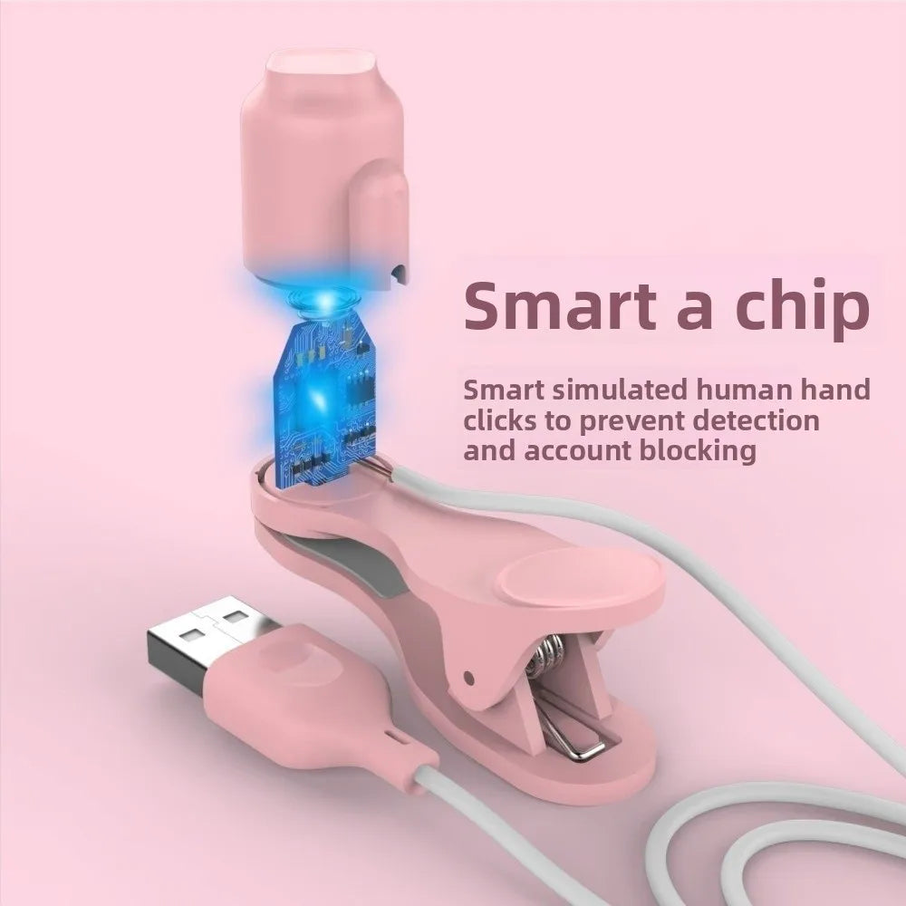 Small Gadget 3 Gears Screen Auto Clicker USB Phone Tap Auto Clicker Device Mini Adjustable Auto Like Tap Device Smart Phone