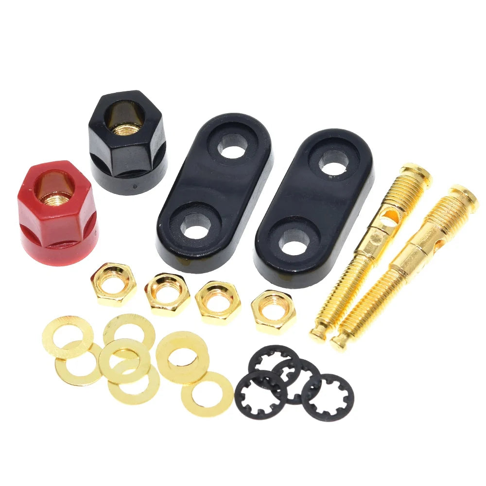 1/2/5pcs Banana plugs Couple Red Black Connector Amplifiers Binding Post Banana Speaker Plug Jack