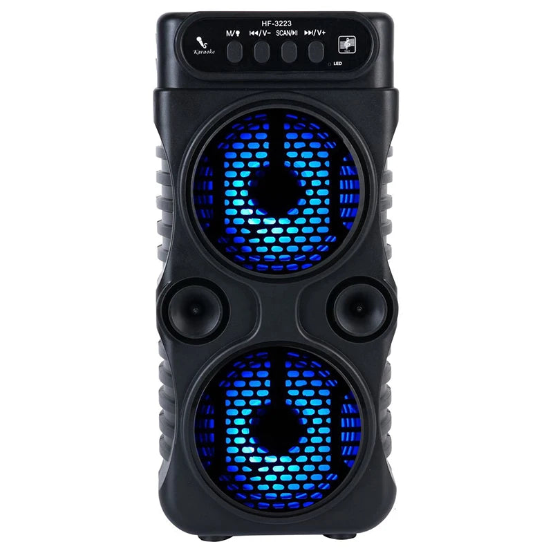 Versatile Outdoor Wireless Speaker; Dual 3 Inches Stereo with Bass Subwoofer, USB Power for Home Parties