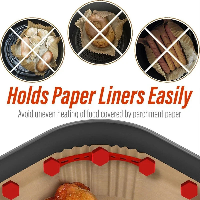 Air Fryer Magnet Clip Silicone Easy Clean Air Fryer Fixation Device Magnetic Buckle Removable High Temp Reusable