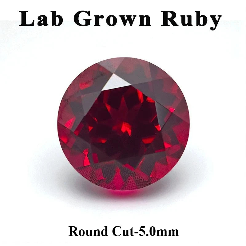 Top Lab Grown Ruby Oval Cut Pigeon Blood Red VVS1 Gemstone For Charms DIY Jewelry Making Selectable Certificate