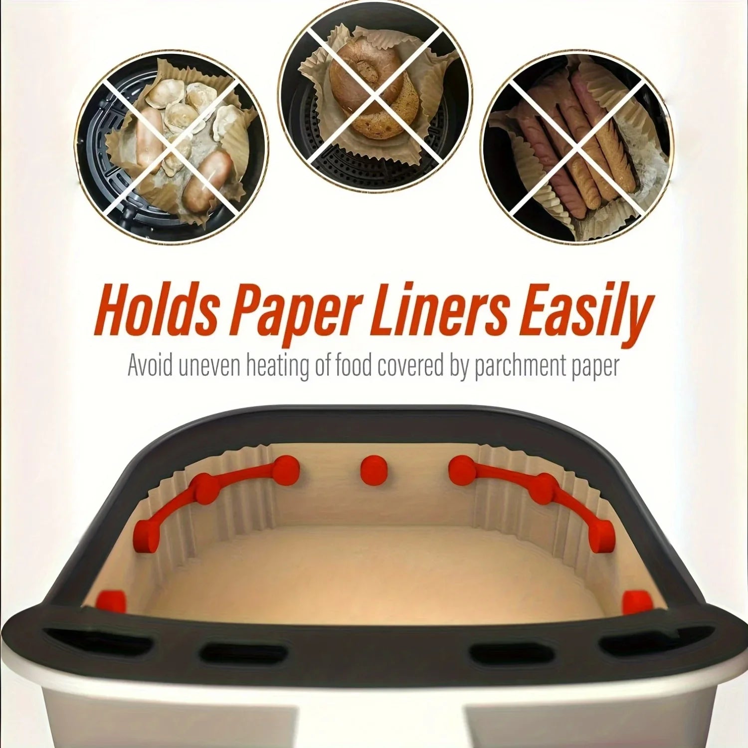 Air Fryer Magnet Silicone Buckle, Air Fryer Magnetic Silicone Clips, Parchment paper used to control the air fryer can be reused