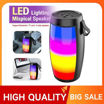 Portable Bluetooth Speakers LED Lights Loudspeaker Outdoor SupportsTF Car Audio Gift Wireless Sound Box