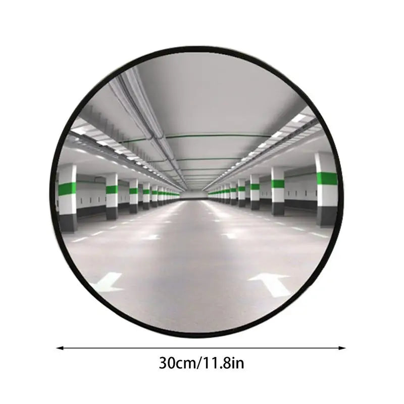 Convex Mirror Outdoor 11.8in Round Security Mirror Round Convex Traffic Mirror Fish Eye Mirror For Room Adjustable Fixing