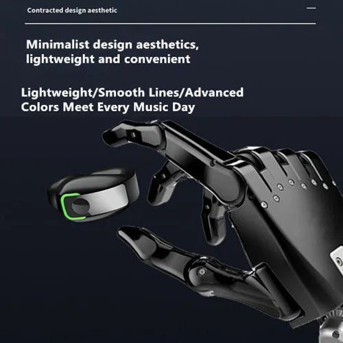 Headset With Microphone Bluetooth 5.3 Ear Clip Headphone TWS Wireless Earphone Single In-Ear HD HiFi Stereo Touch Control Sports