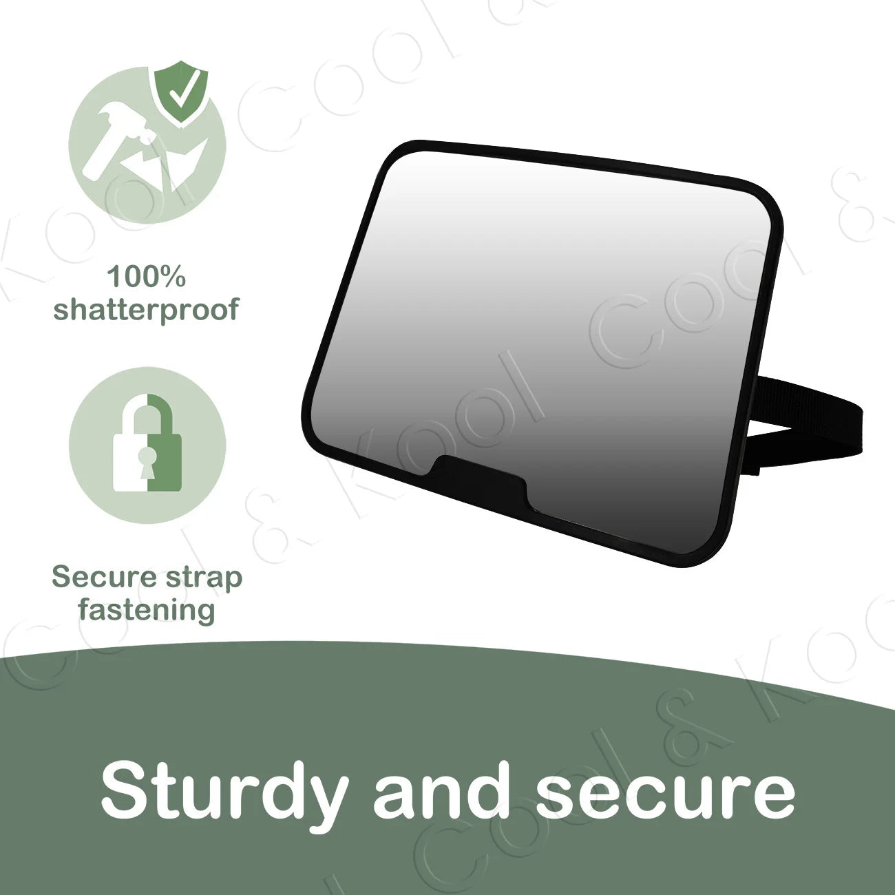 360° Rotatable Baby Car Mirror, Wide-Angle Shatterproof Design for Safe Rear-Facing Infant Monitoring